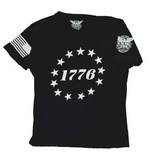 1776 "We the People" Holsters‎ Black T-Shirt Large Black Flag USA Trump MAGA